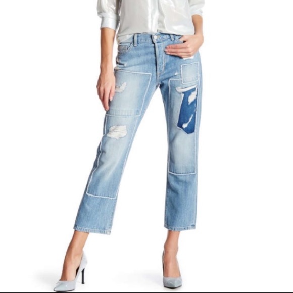 Siwy Denim - SIWY Denim Jane B Distressed Patch Crop Jeans